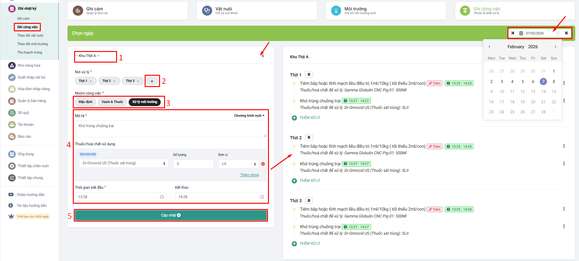tạo công việc farmgo