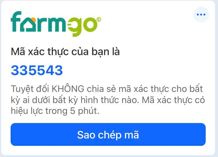 Mở Zalo trên điện thoại của bạn để sao chép mã