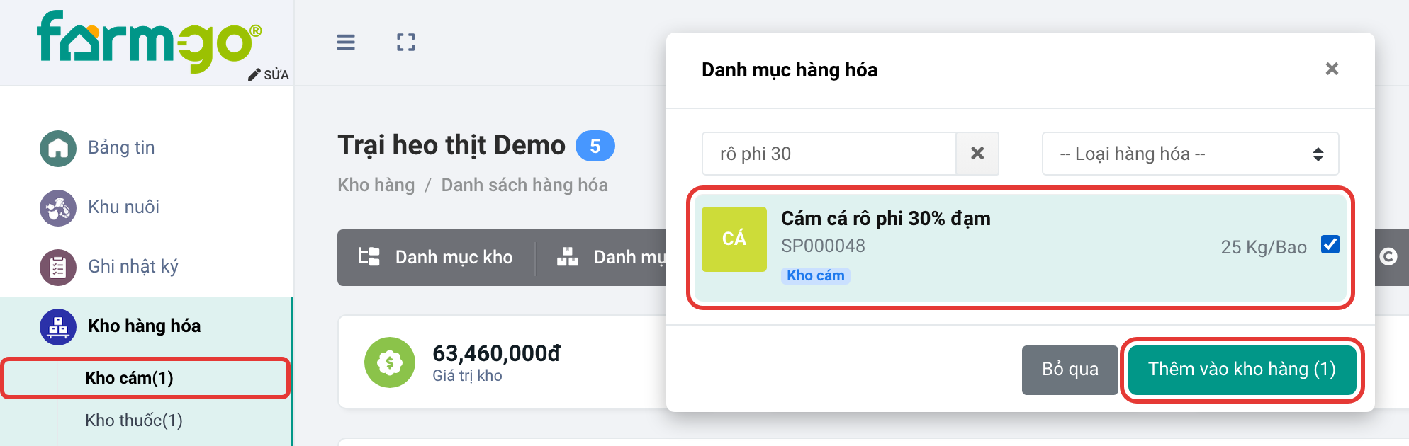 Chọn Cám cá rô phi 30% đạm từ danh mục chung