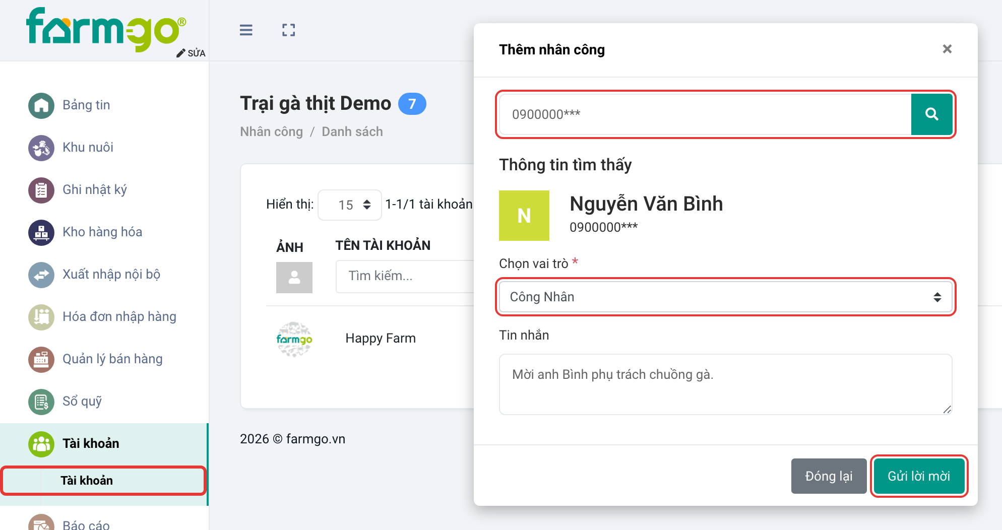 Mời anh Bình làm Công Nhân ở Trại gà