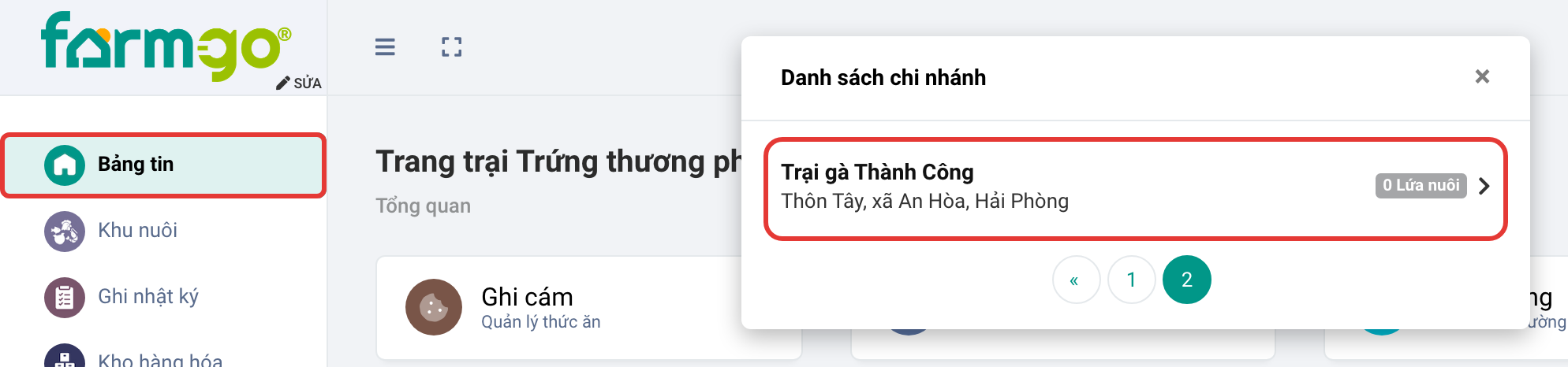 Chi nhánh mới nằm ở trang 2