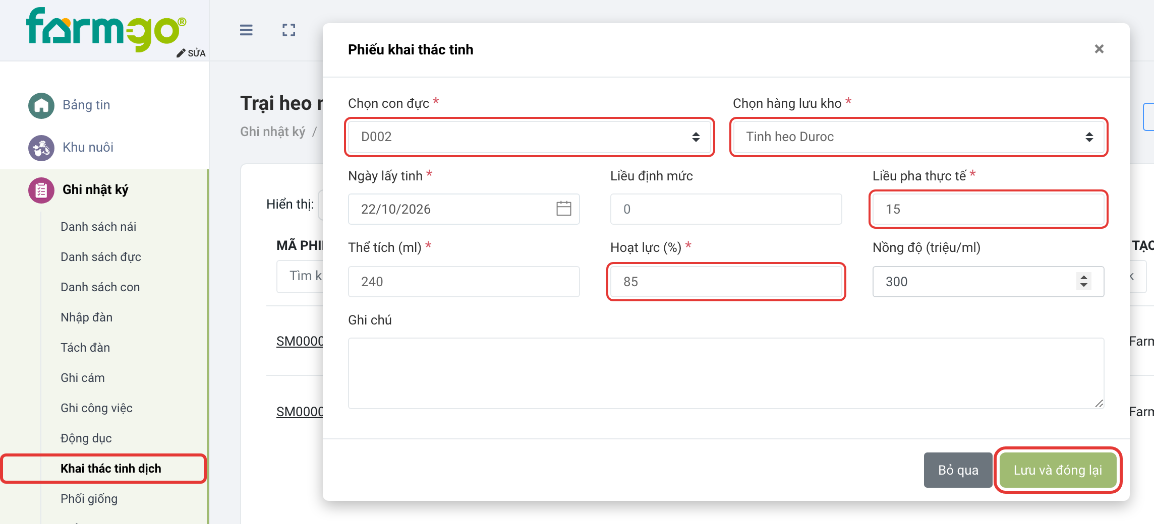 D002 cho 15 liều, hoạt lực 85%