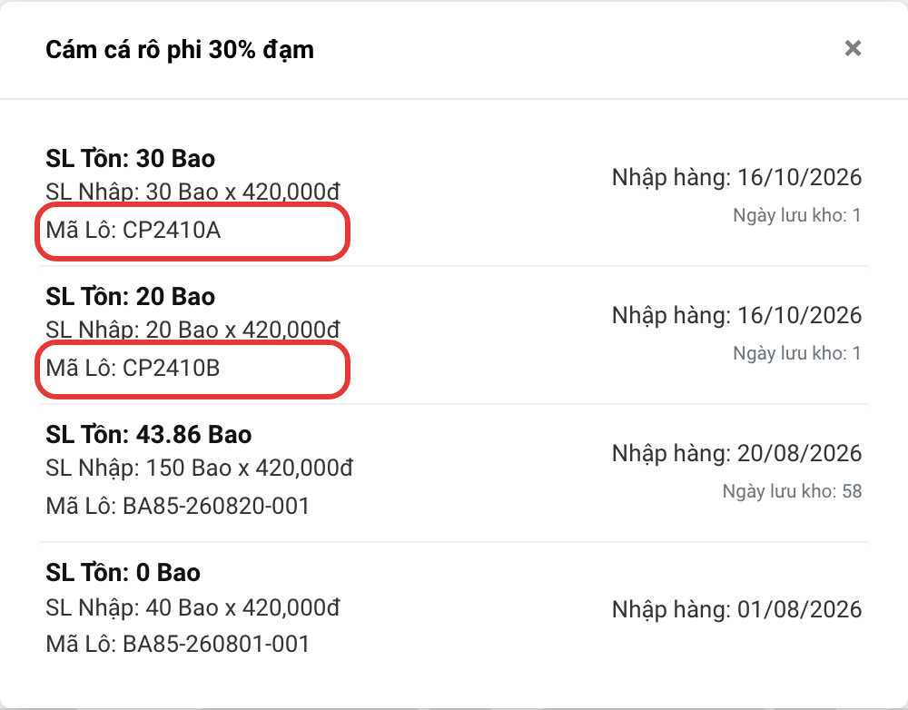 Hai lô mới CP2410A và CP2410B