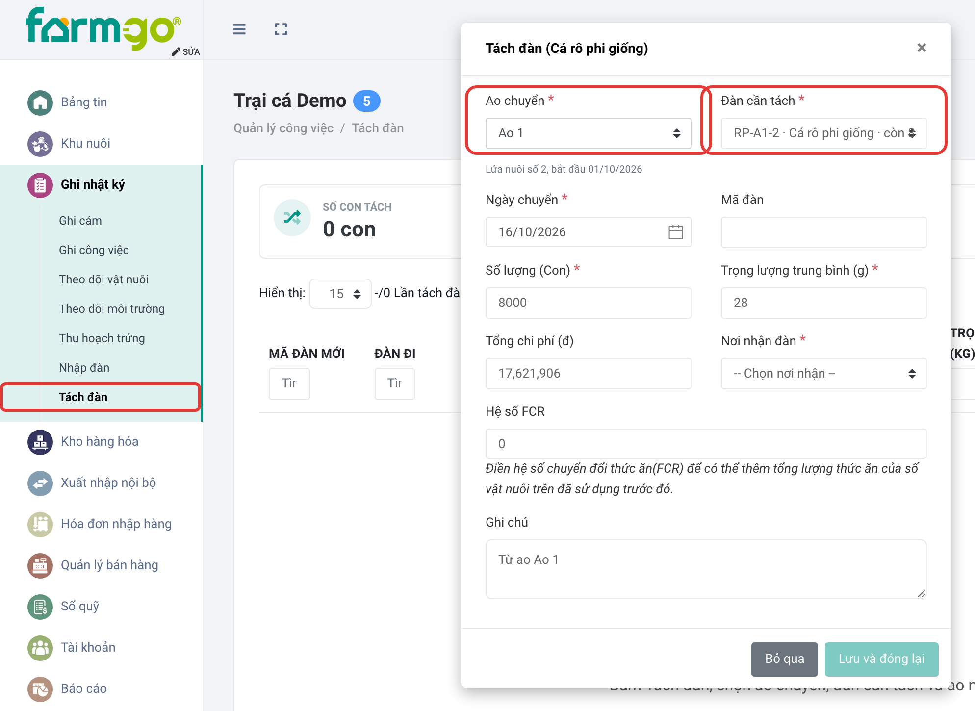 Chọn Ao 1, đàn RP-A1-2 còn 8.000 con
